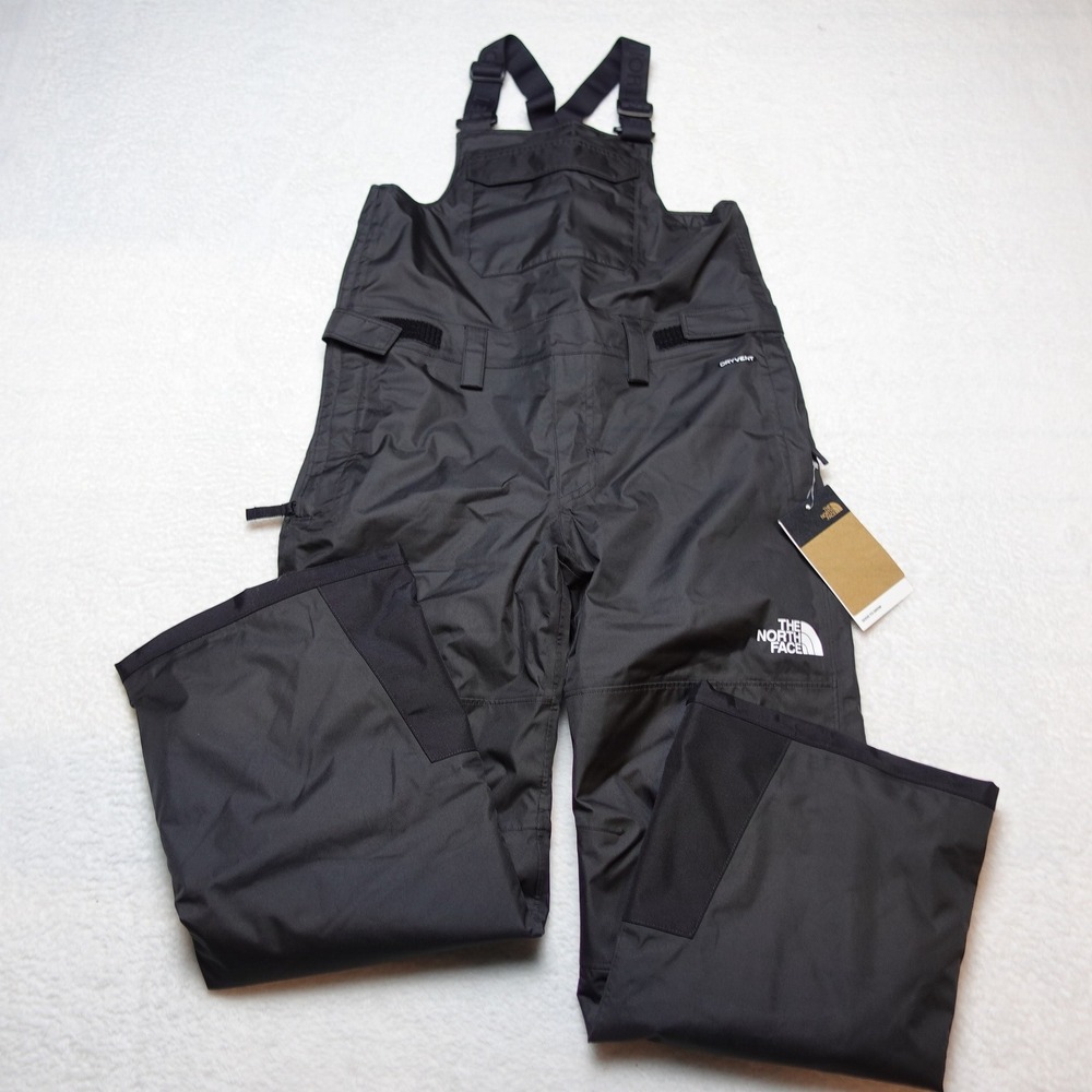 The North Face Kids Teen Freedom Insulated Bib Medium Black DryVent Snow Pants